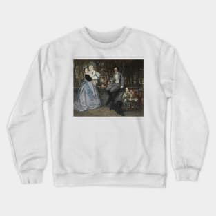 Portrait of the Marquis and Marchioness of Miramon and Their Children by James Tissot Crewneck Sweatshirt